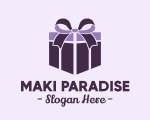 Purple Gift Present logo design