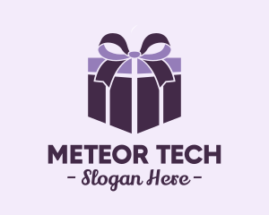 Purple Gift Present logo design