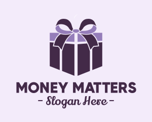 Purple Gift Present logo design