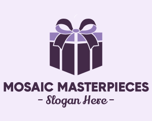 Purple Gift Present logo design