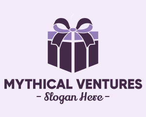 Purple Gift Present logo design