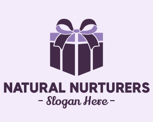 Purple Gift Present logo design