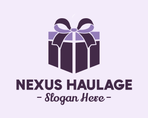 Purple Gift Present logo design