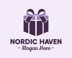 Purple Gift Present logo design