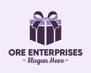 Purple Gift Present logo design