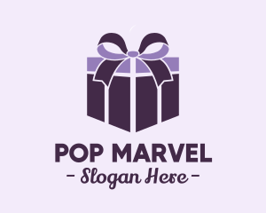 Purple Gift Present logo design