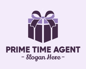 Purple Gift Present logo design