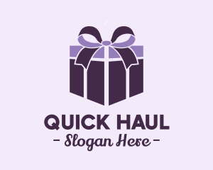 Purple Gift Present logo design