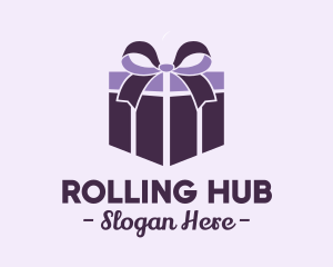 Purple Gift Present logo design