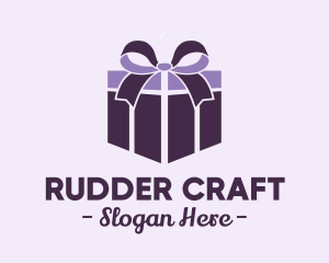 Purple Gift Present logo design