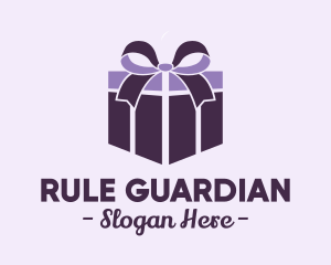 Purple Gift Present logo design