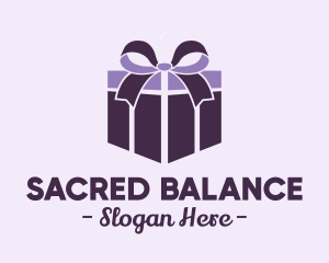 Purple Gift Present logo design