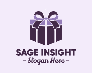 Purple Gift Present logo design