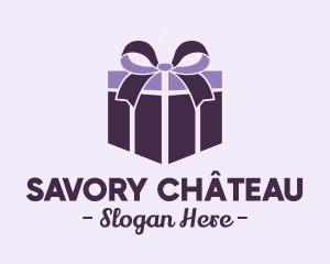 Purple Gift Present logo design