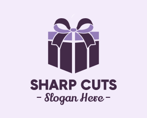 Purple Gift Present logo design