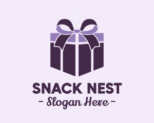 Purple Gift Present logo design