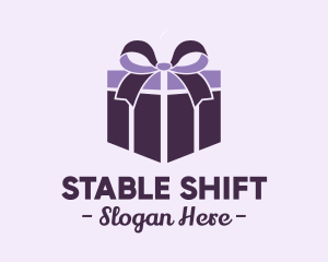 Purple Gift Present logo design