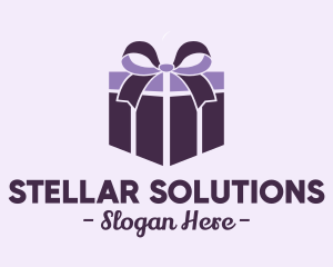 Purple Gift Present logo design