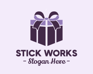 Purple Gift Present logo design