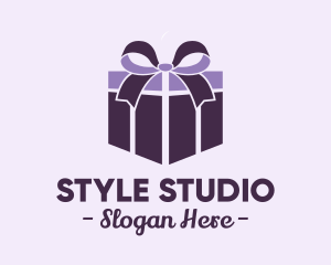 Purple Gift Present logo design