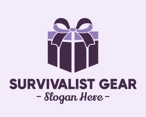 Purple Gift Present logo design