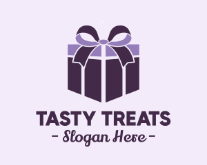 Purple Gift Present logo design