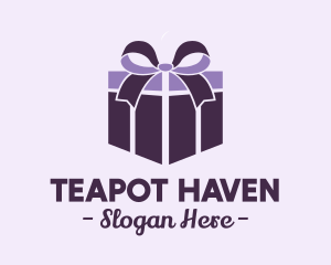 Purple Gift Present logo design