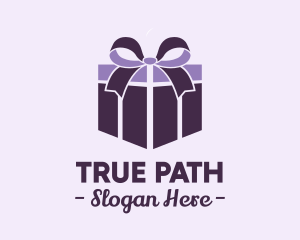 Purple Gift Present logo design