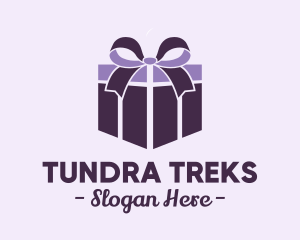 Purple Gift Present logo design