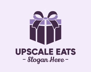 Purple Gift Present logo design