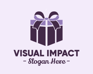 Purple Gift Present logo design