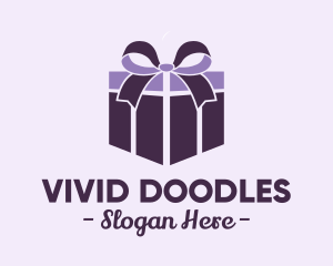 Purple Gift Present logo design