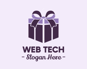 Purple Gift Present logo design