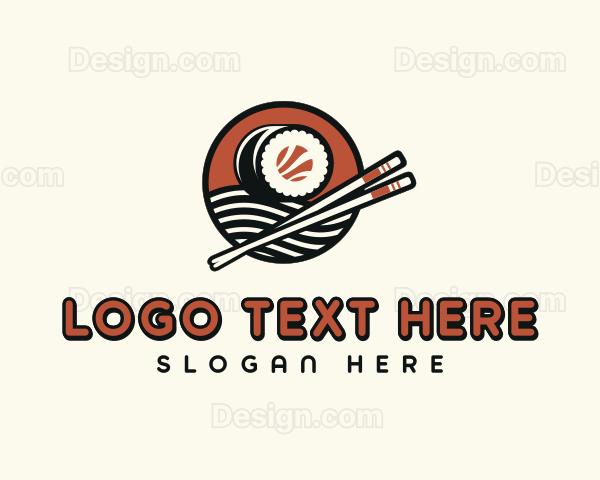 Sushi Chopsticks Dining Logo