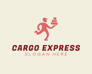 Express Delivery Man logo design