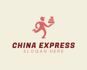 Express Delivery Man logo design