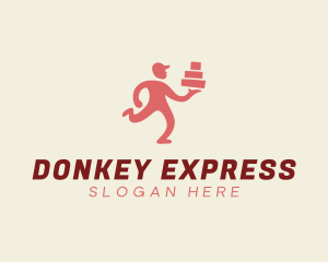 Express Delivery Man logo design