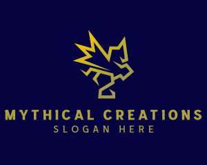 Mythical Pegasus Horse logo design