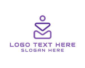 Facebook - Human Computer Envelope logo design