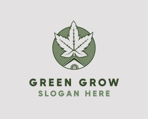 Marijuana House Green logo design