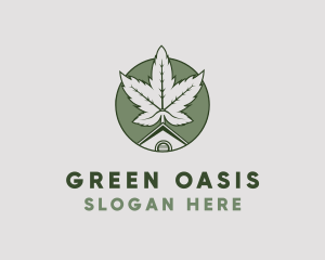 Marijuana House Green logo design