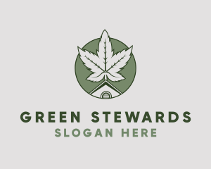 Marijuana House Green logo design