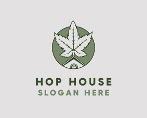 Marijuana House Green logo design