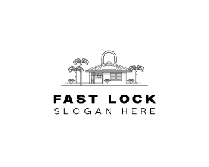 Padlock House logo design