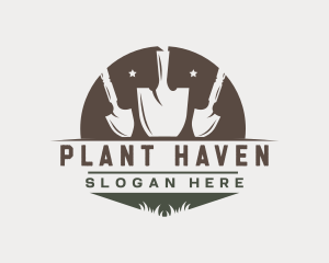 Shovel Planting Garden Tools logo design