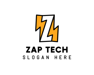 Electric Zeus Zap Letter Z logo design