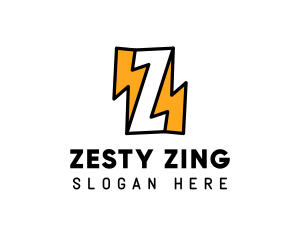 Electric Zeus Zap Letter Z logo design