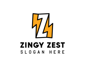 Electric Zeus Zap Letter Z logo design