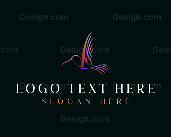 Creative Flying Hummingbird Logo