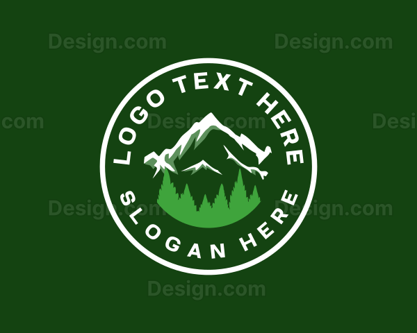 Oregon Mountain Tree Logo